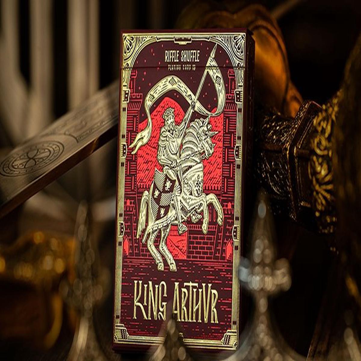 King Arthur Carmine Cavalier - Playing Cards by Riffle Shuffle